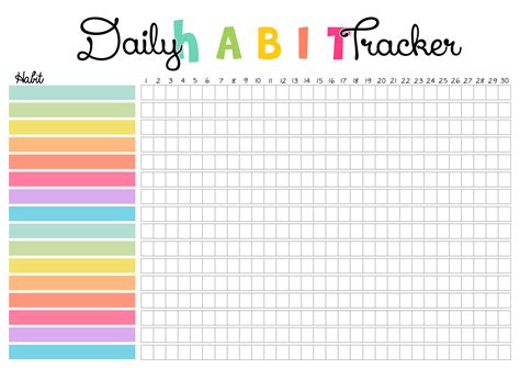 Free Habit Tracker Template