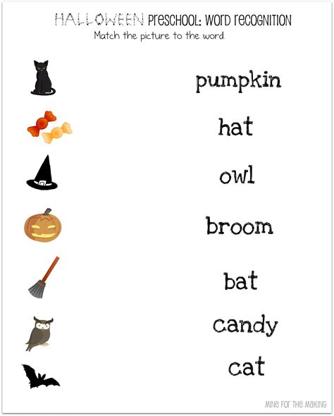 Free Halloween Worksheets For Kids