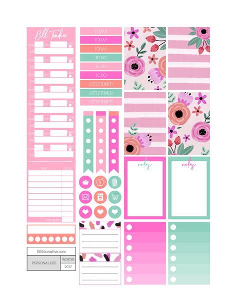 Free Happy Planner Sticker Template