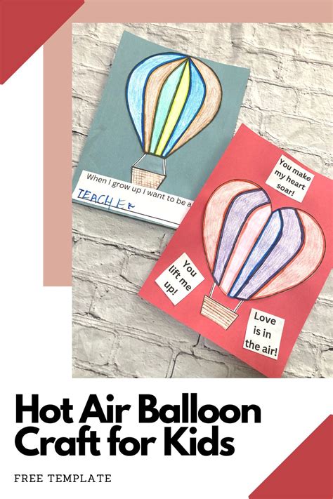 Free Hot Air Balloon Template Craft For Kids Mama Of Minis