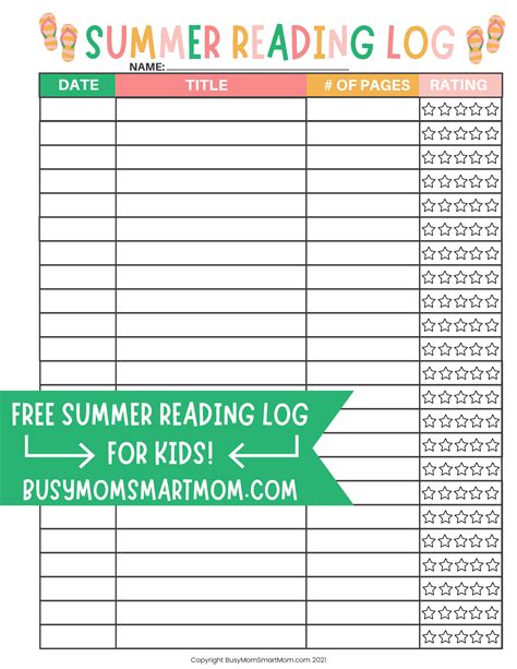 Free Kids Summer Reading Log Printables Kids Summer Reading Summer