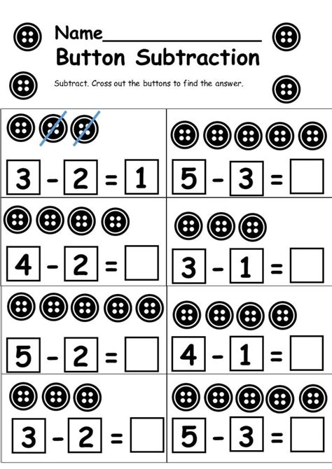 Free Kindergarten Subtraction Worksheet Kindermomma Com