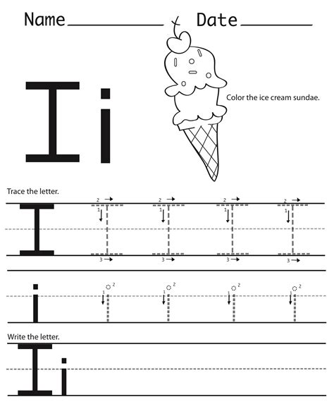 Free Letter I Worksheets Activity Shelter Letter I Worksheets For