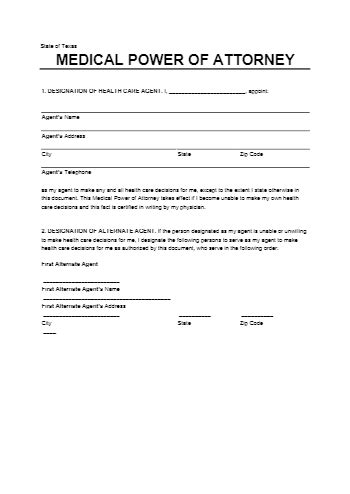 Free Medical Power Of Attorney Forms Pdf Cocosign