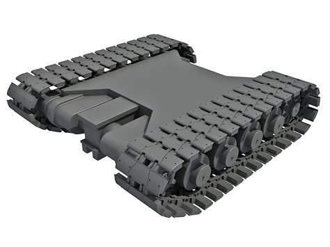 Free Military Vehicle Tank Tracks 3D Model