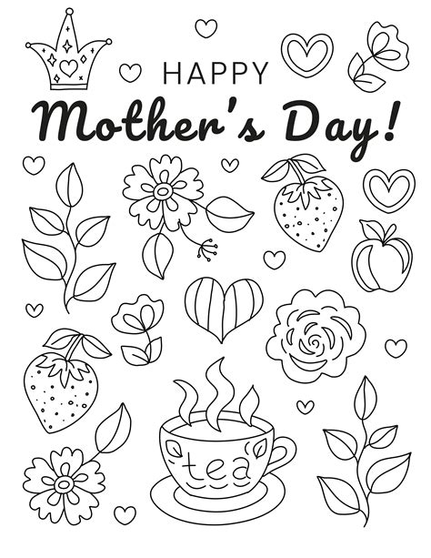 Free Mother S Day Coloring Pages Printables For Kids Happy Toddler Playtime