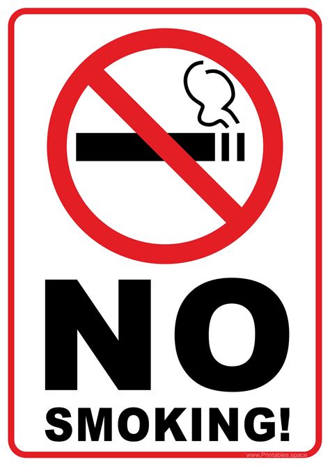 Free No Smoking Signs To Print Out