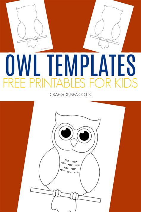 Free Owl Template Printable Pdf Crafts On Sea Owl Templates Owl