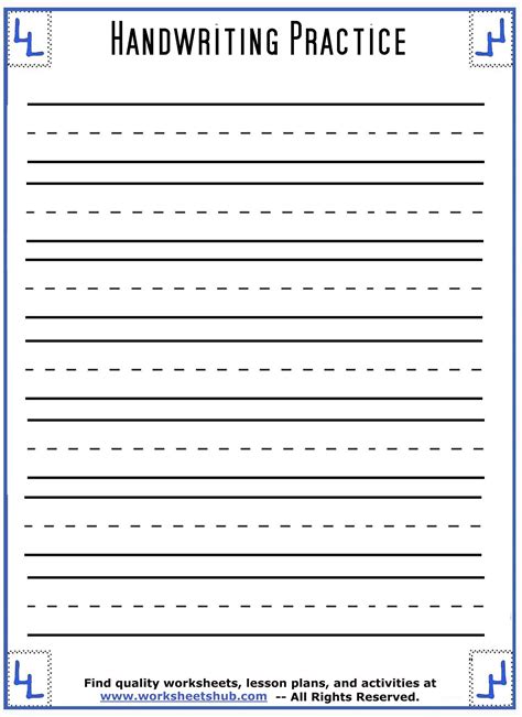 Free Penmanship Worksheets Printable Handwriting Paper