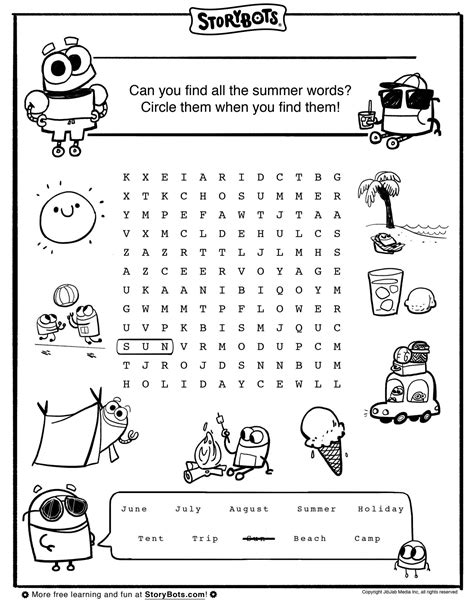 Fun Free Printable Activity Pages for Kids