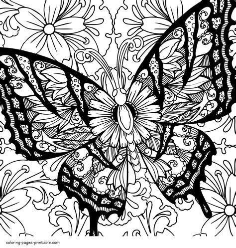 Free Printable Adult Coloring Pages Butterflies Butterflies Adult Coloring Home