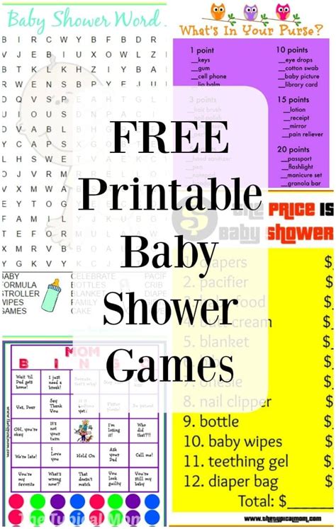 7 Free Baby Shower Games to Print and Play