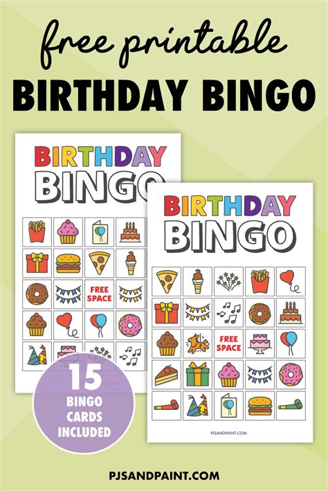 Free Printable Bingo Cards Pjs And Paint