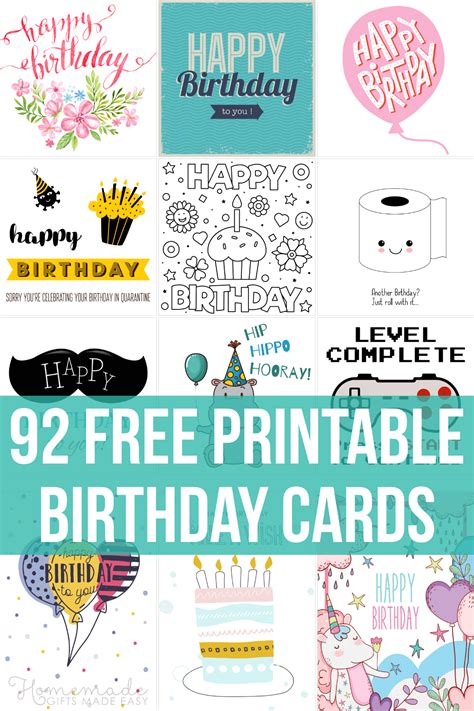 Free Printable Birthday Cards