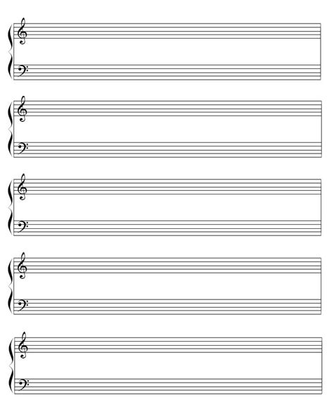 Free Printable Blank Piano Sheet Music