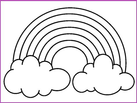 Free Printable Blank Rainbow Rainbow Coloring Page Templates