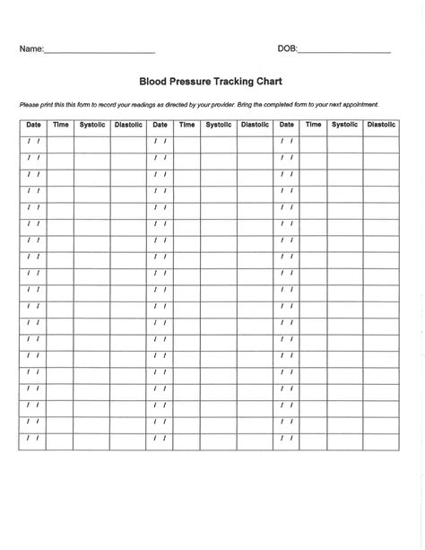 Free Printable Blood Pressure Monitoring Chart Teabda