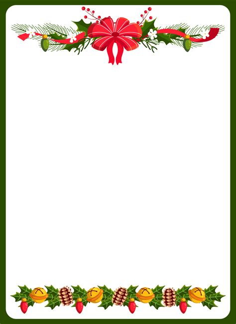 Free Printable Christmas Borders for Your Holiday Crafts