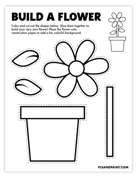 Free Printable Build A Flower Activity