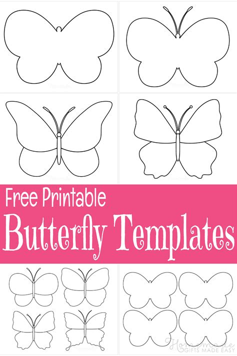 Free Printable Butterfly Templates Butterfly Template Butterfly