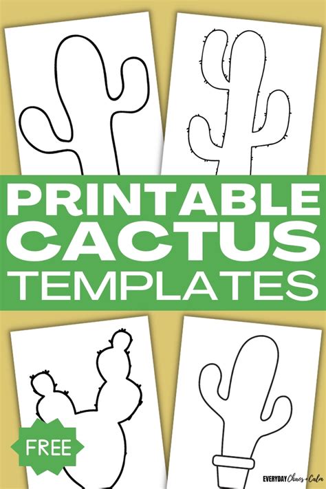 Free Printable Cactus Templates For Crafts