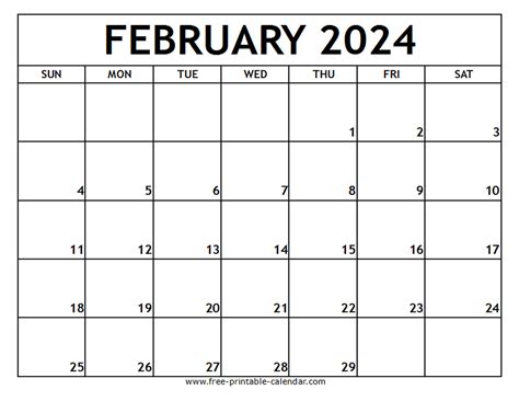 February Calendar Printable: Download Your Free Copy Now