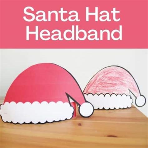 Free Printable Christmas Hat Template Preschool Crafts