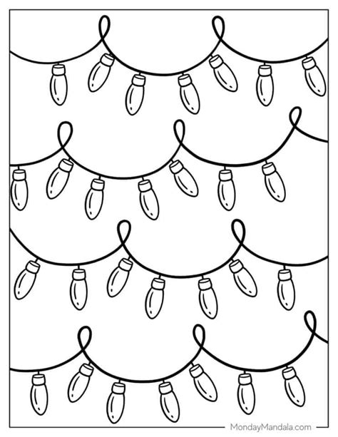 Free Printable Christmas Lights Coloring Pages Free Printable