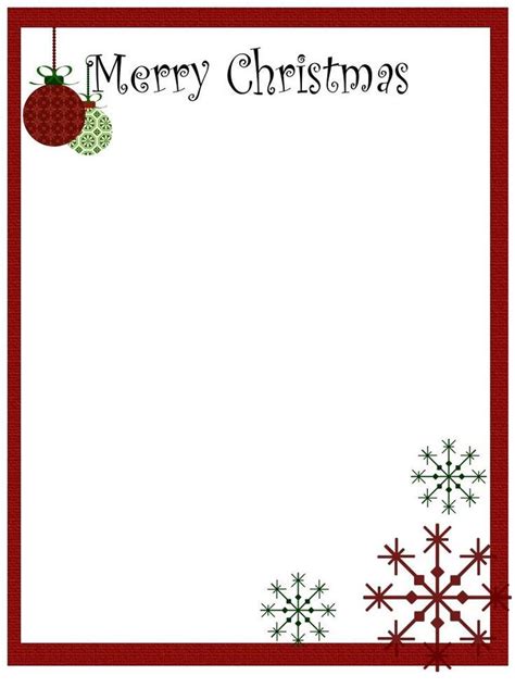 Free Printable Christmas Paper Stationery Google Search Free