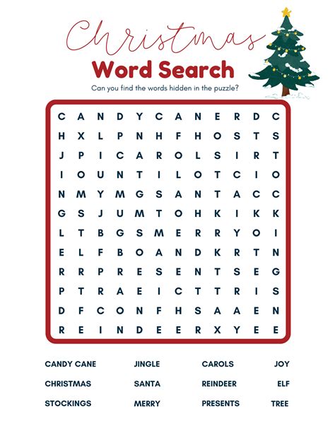 Free Printable Christmas Word Search For Kids Xoxoerinsmith Com