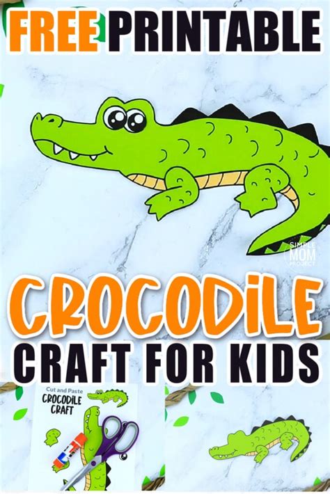 Free Printable Crocodile Craft Template Simple Mom Project