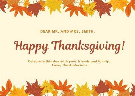 Free Printable Customizable Thanksgiving Card Templates Canva