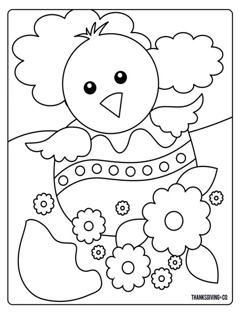 Free Printable Easter Chick Coloring Page For Toddlers Kids Or Adults