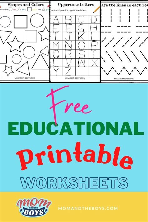 Free Printable Education Worksheets