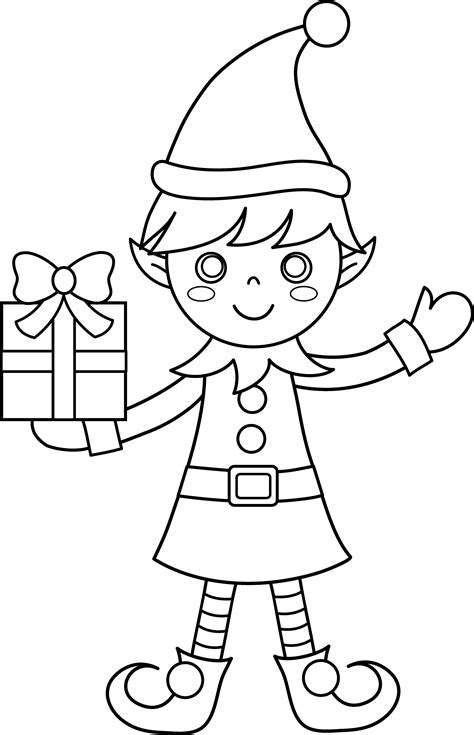 Free Printable Elf Coloring Pages Free Download Goodimg Co