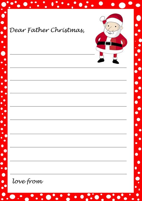 5 Free Printable Father Christmas Letter Templates