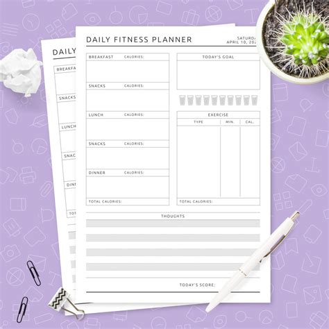 Free Printable Fitness Planner Pdf