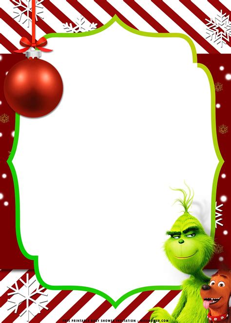 Free Printable Grinch Invitation Template Printable Word Searches