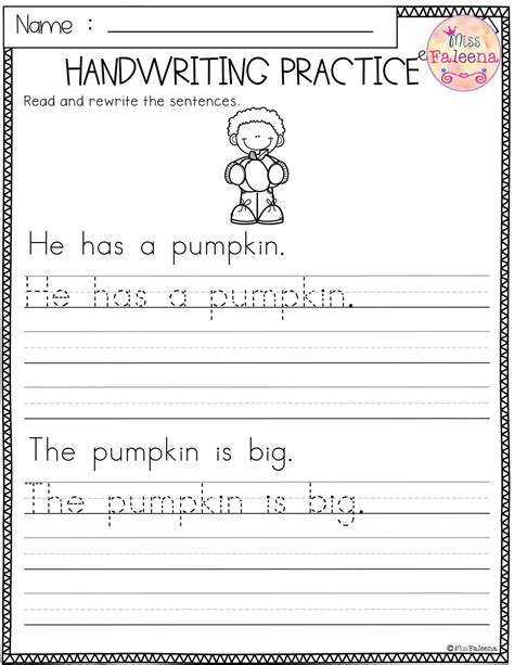 Free Printable Handwriting Practice Sheets