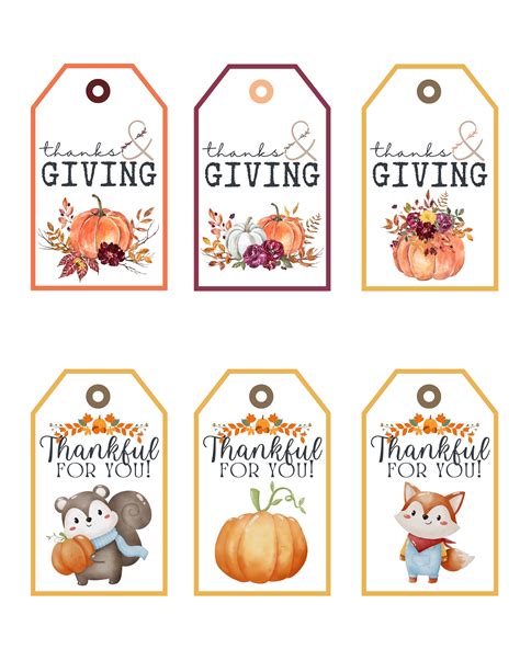 Free Printable Happy Thanksgiving Gift Tags 23 Designs Originalmom