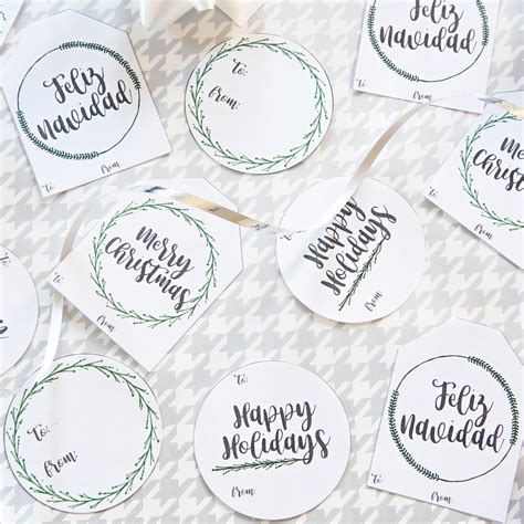 Free Printable Holiday Gift Tags Abby Organizes