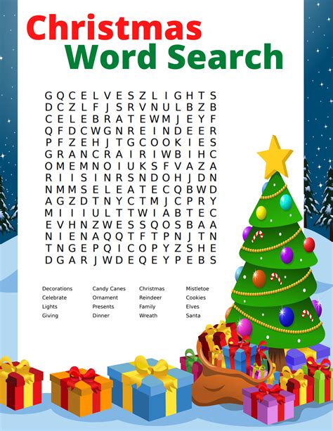 Free Printable Holiday Word Search For Kids Printable Online