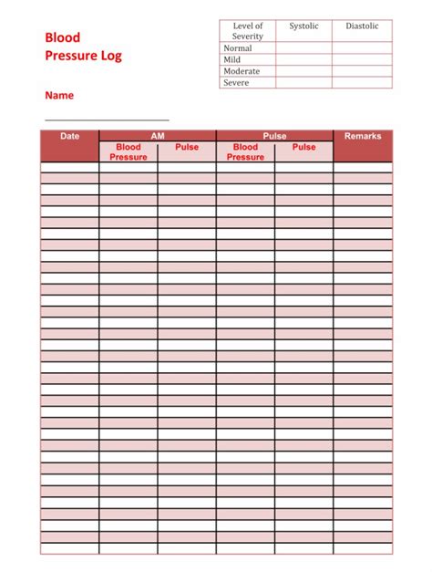 Free Printable Log Sheet Blood Pressure Chart Wiki Printable