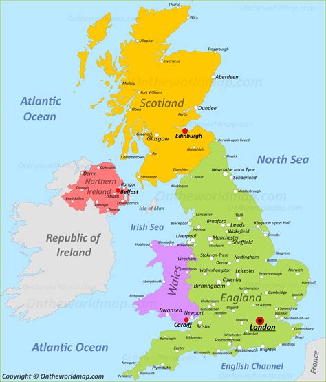 Free Printable Map Of United Kingdom