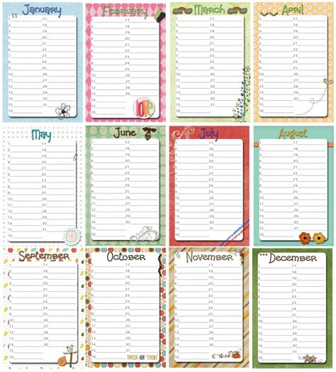 Free Printable Perpetual Calendar Free Printable Perpetual Flickr