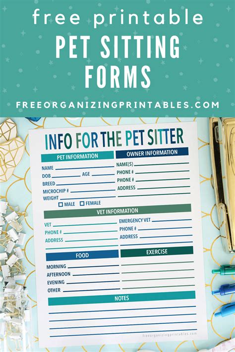 5 Free Pet Sitting Forms You Need