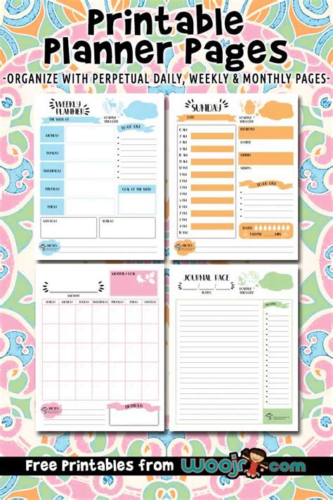 5 Free Printable Planner Pages for Organized Success