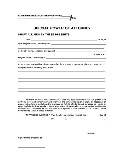 Free Printable Power of Attorney Forms Download