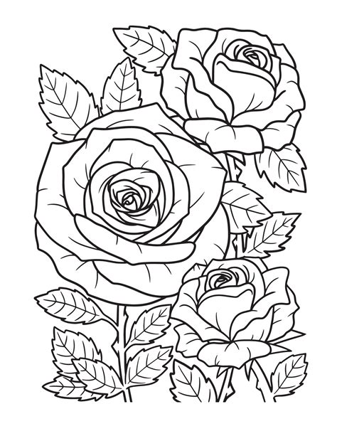 Free Printable Roses Coloring Pages