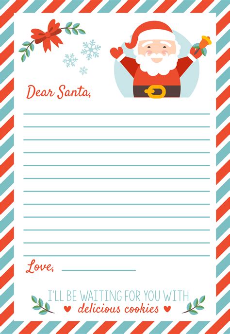 Free Printable Santa Letter Templates for Kids